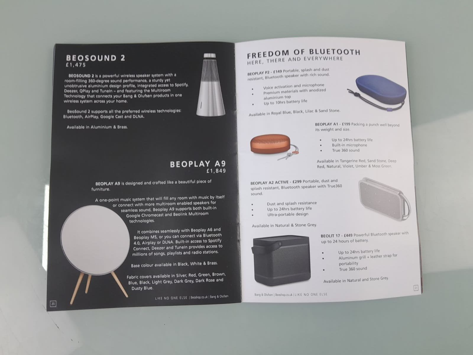 BANG & OLUFSEN B&O AUTUMN / WINTER EDITION 2017 BROCHURE