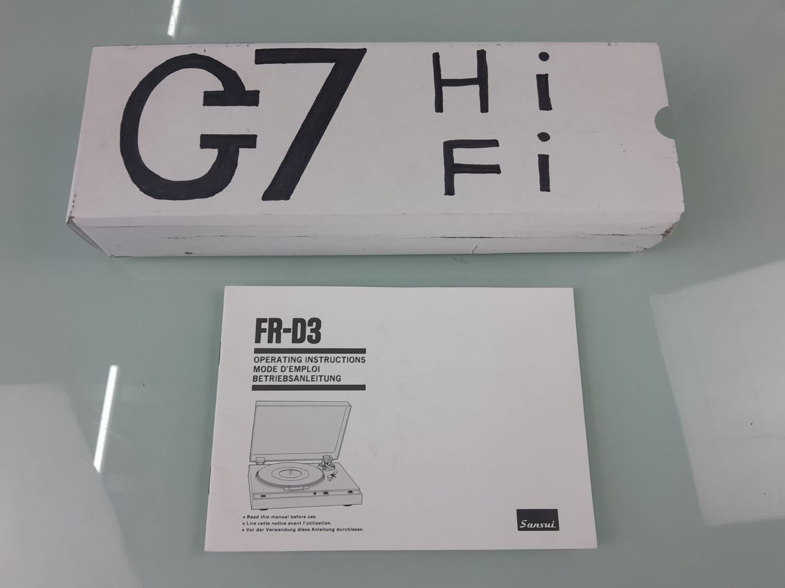 SANSUI FR D3 TURNTABLE OPERATING INSTRUCTIONS / MANUAL