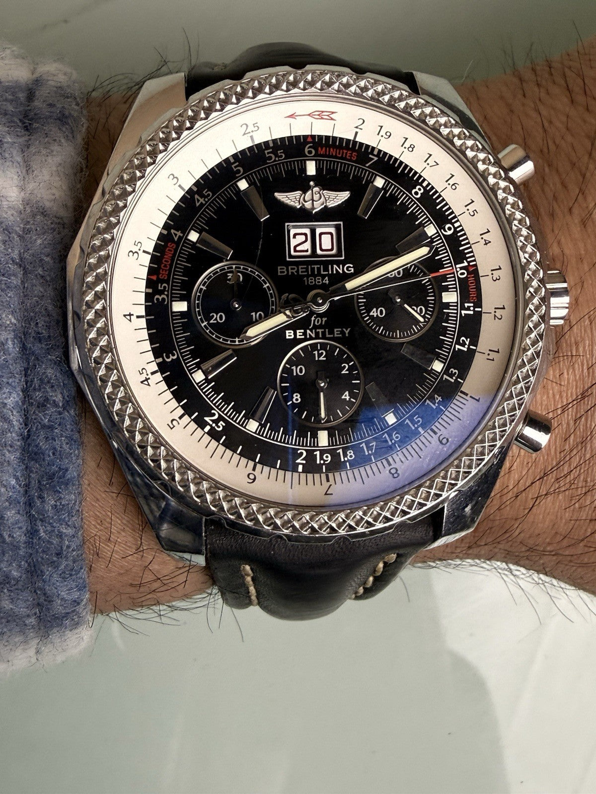 Breitling for Bentley 6.75 Watch - A44362 chronograph automatic mens leather