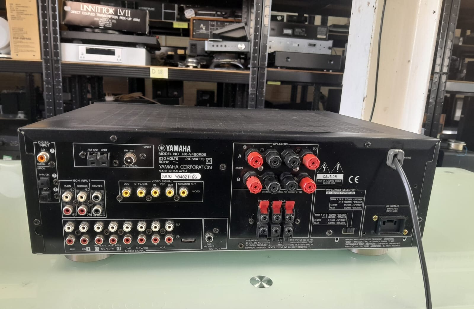 YAMAHA RX V420RDS NATURAL SOUND AV RECEIVER