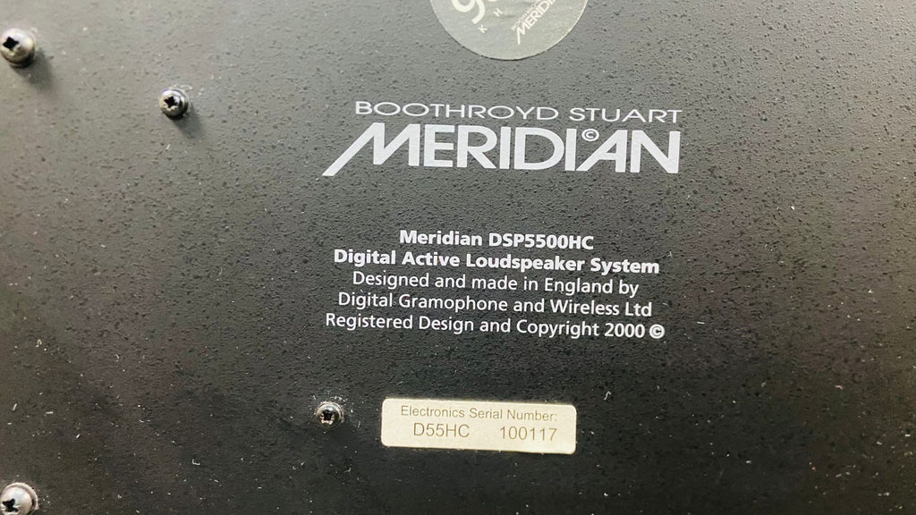 MERIDIAN DSP 5500 HC 24/96 CENTER SPEAKER BOOTHROYD STUART