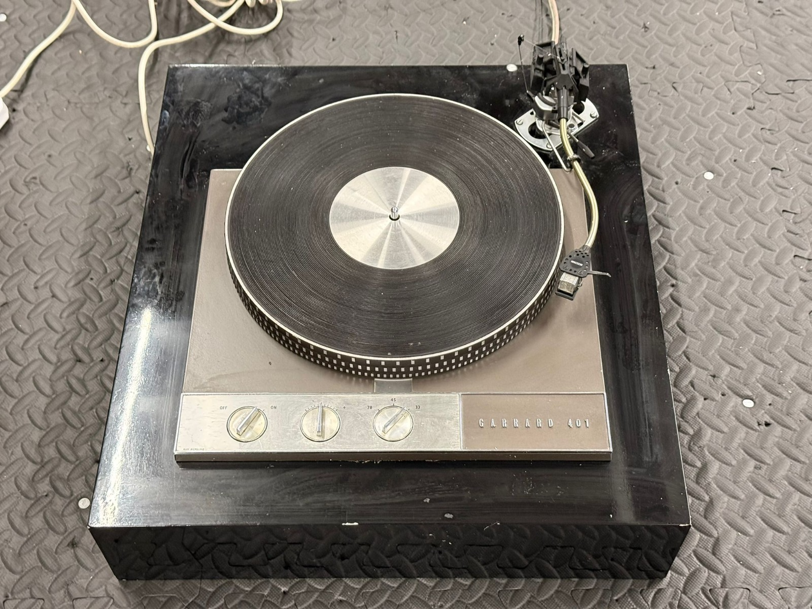 GARRARD 401 TURNTABLE ON SOLID GRANITE PLINTH SME SERIES 3 III S TONEARM