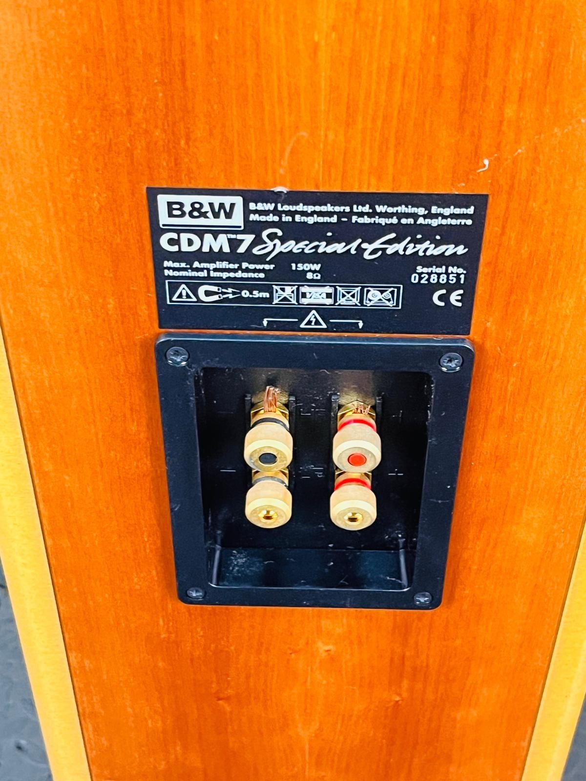 B&W BOWERS & WILKINS CDM 7SE SPECIAL EDITION FLOOR STANDING SPEAKERS