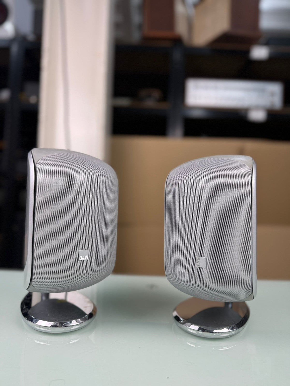 BOWERS & WILKINS B&W M 1 MK1 SPEAKERS WITH TABLE STAND