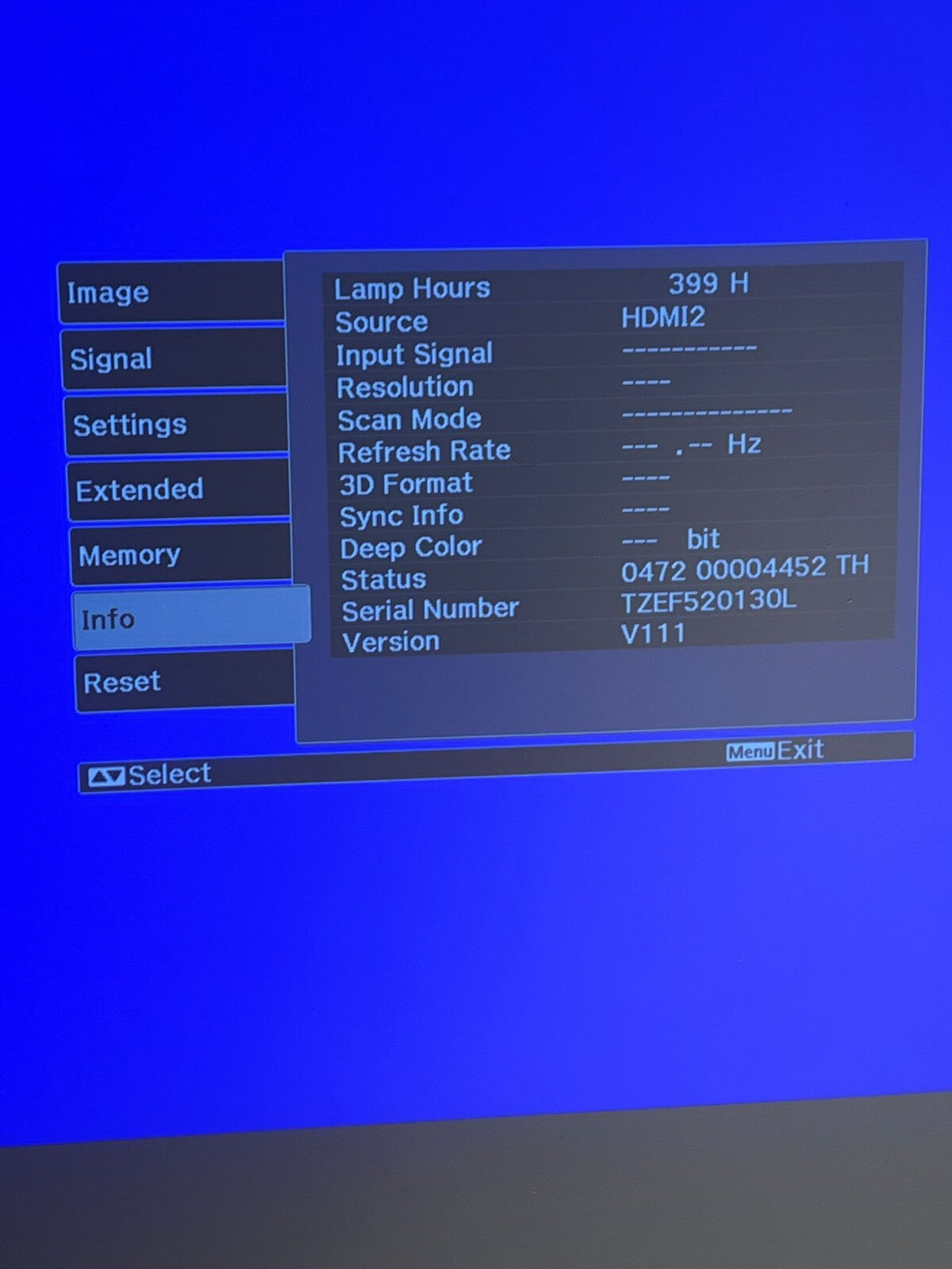 EPSON EH-TW7200 H589B LCD PROJECTOR WITH REMOTE