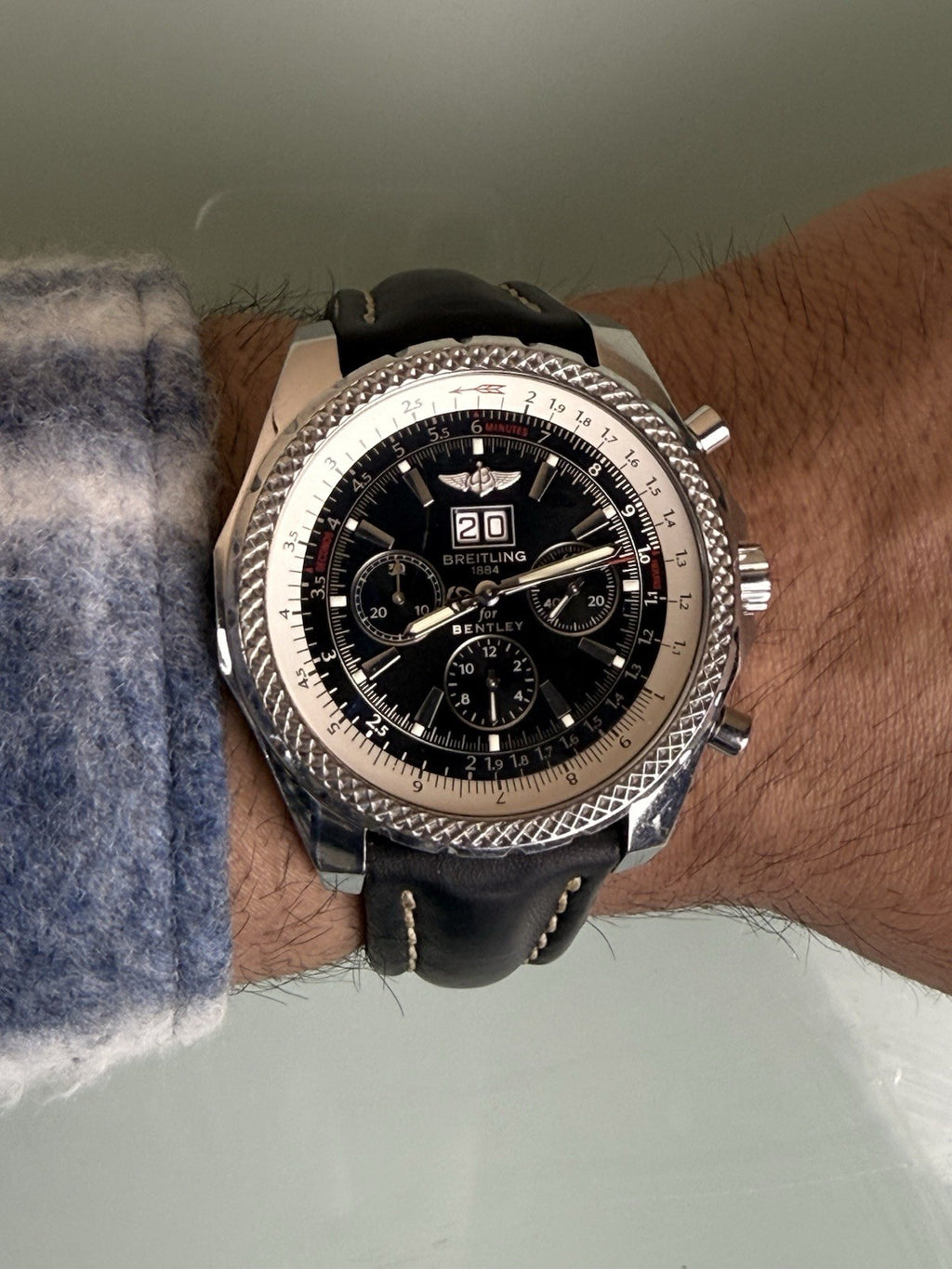 Breitling for Bentley 6.75 Watch - A44362 chronograph automatic mens leather