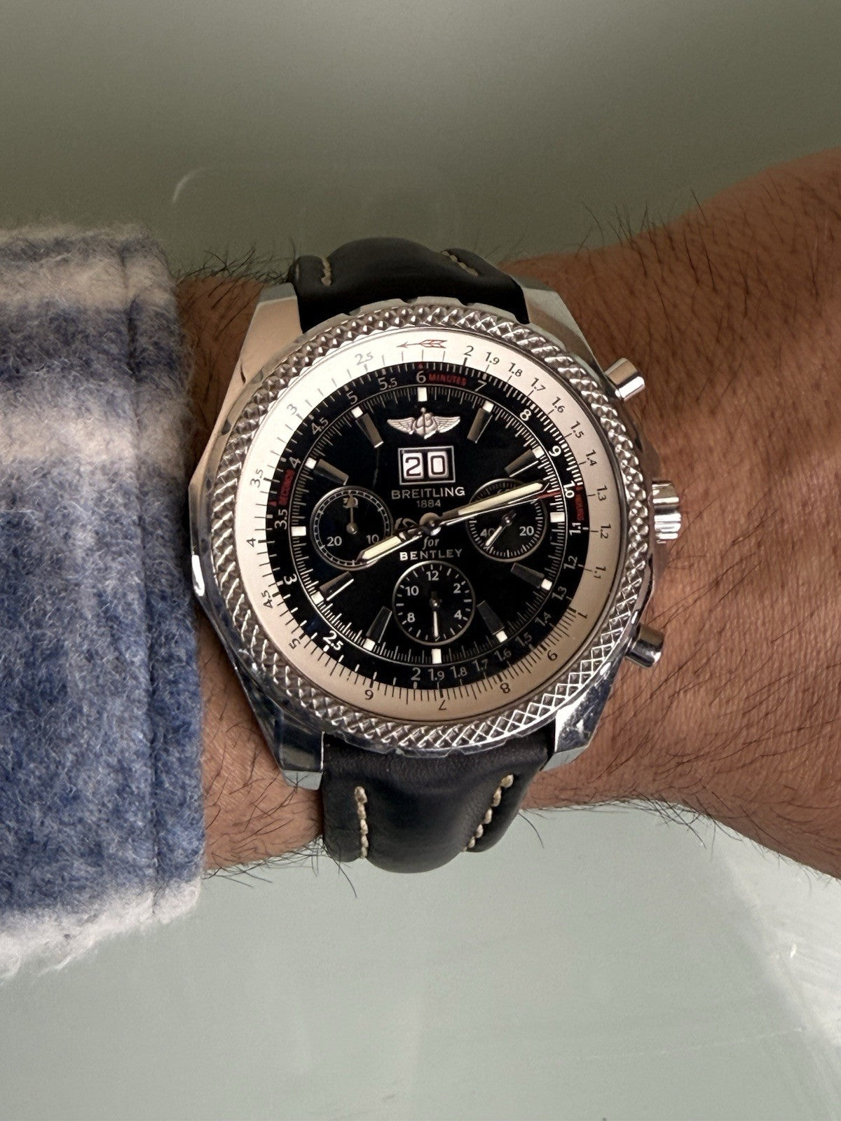 Breitling for Bentley 6.75 Watch - A44362 chronograph automatic mens leather