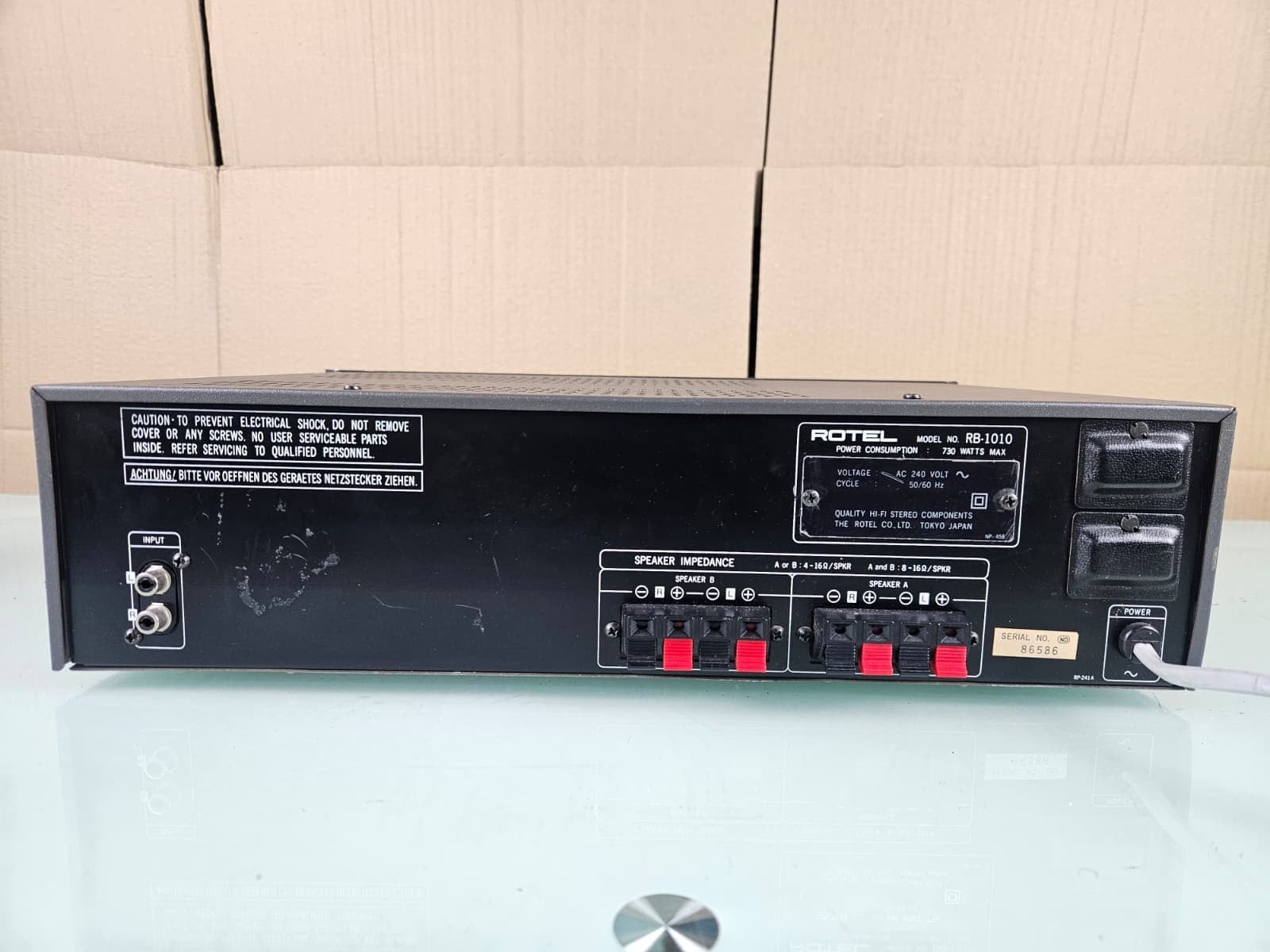 ROTEL RB 1010 STEREO DC POWER AMPLIFIER