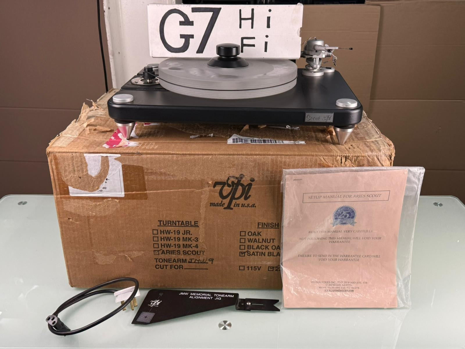 VPI ARIES SCOUT TURNTABLE JMW MEMORIAL TONEARM