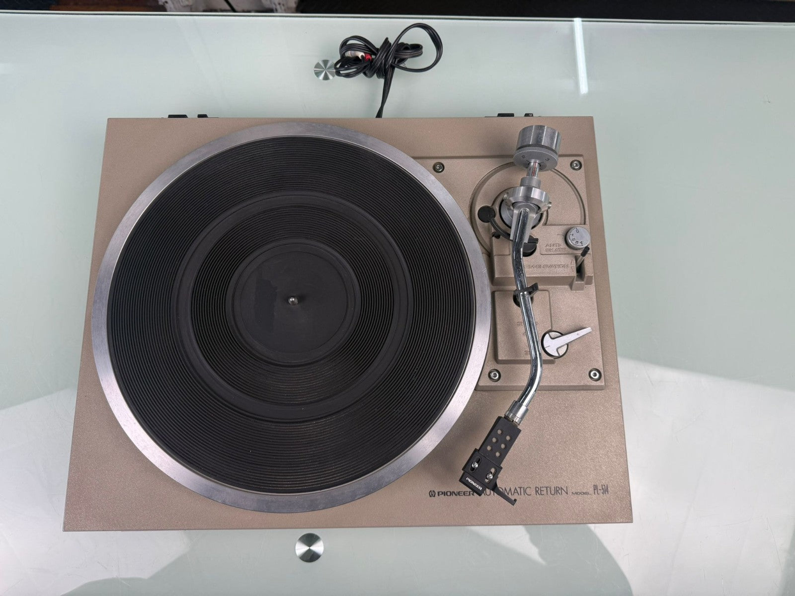 PIONEER PL 514 STEREO TURNTABLE WITH SHURE M75ED TYPE 2 CARTRIDGE