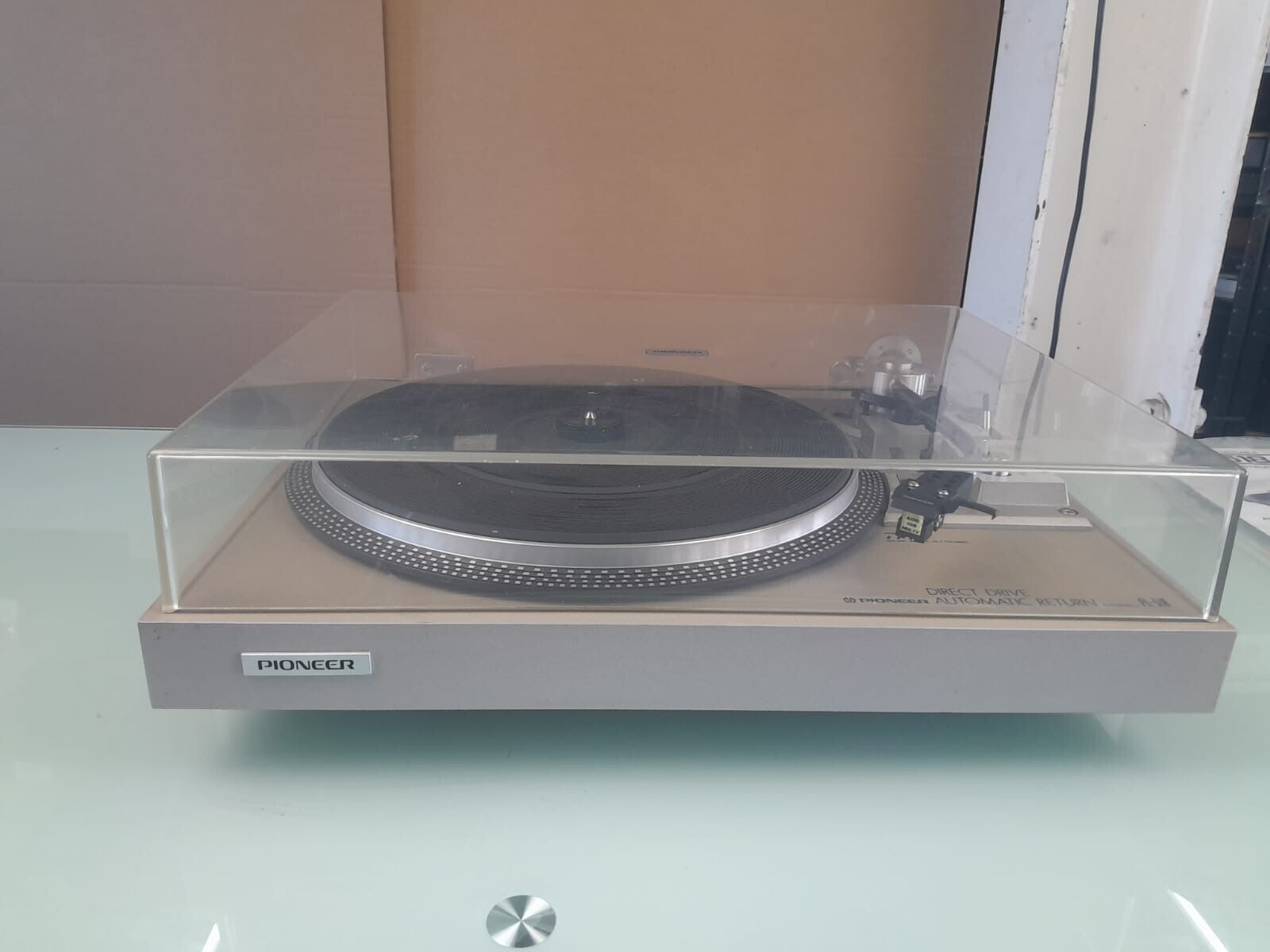 PIONEER PL 518 DIRECT DRIVE STEREO TURNTABLE WITH ADC 10E MK IV CARTRIDGE