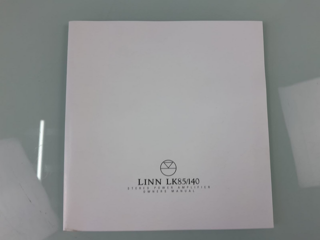 LINN LK85 / 140 STEREO POWER AMPLIFIER OWNERS MANUAL
