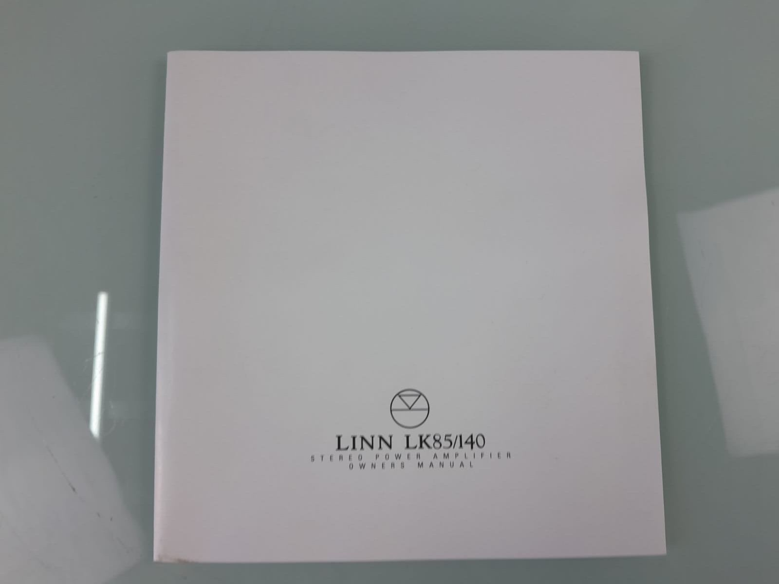 LINN LK85 / 140 STEREO POWER AMPLIFIER OWNERS MANUAL