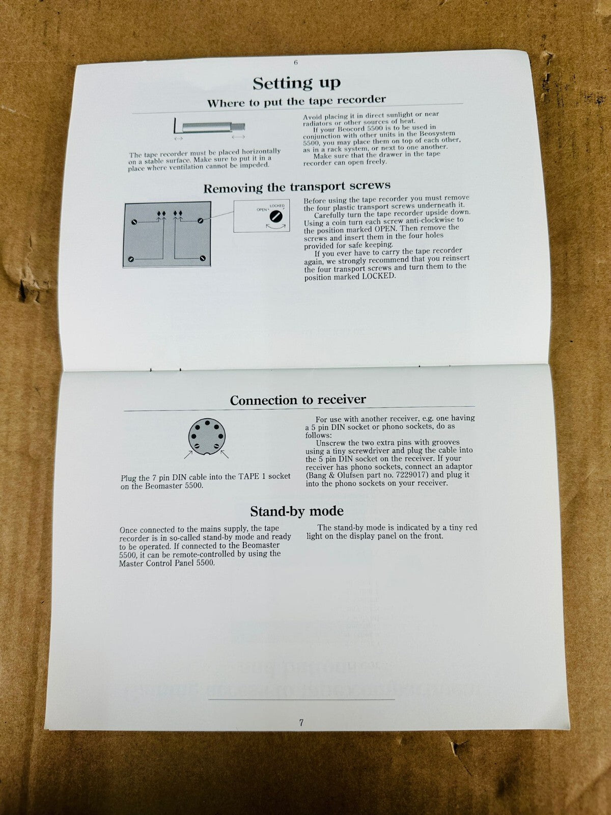 Bang & Olufsen B&O Beocord 5500 Owner's Manual