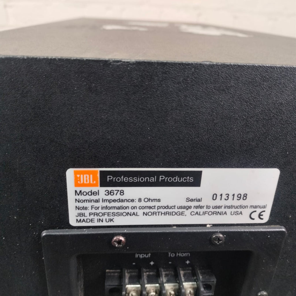 JBL 3678 Single Woofer Bass Box
