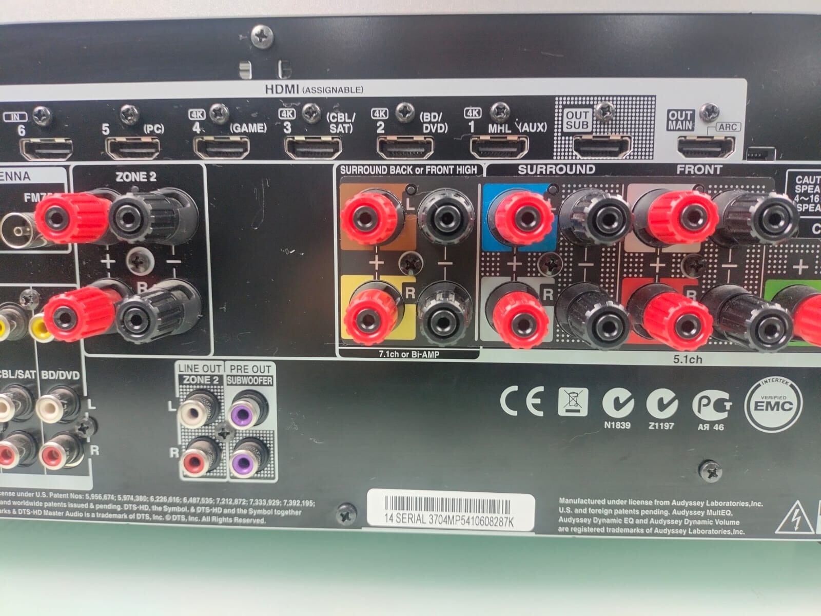 ONKYO TX-NR626 channel 7.1 3D WiFi 4K Surround Sound AV Receiver
