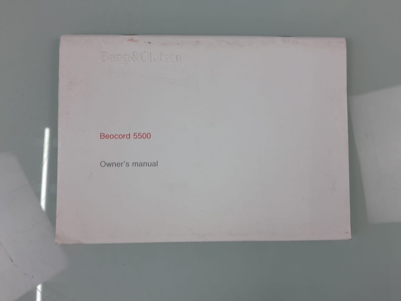 BANG & OLUFSEN B&O BEOCORD 5500 OWNER'S MANUAL