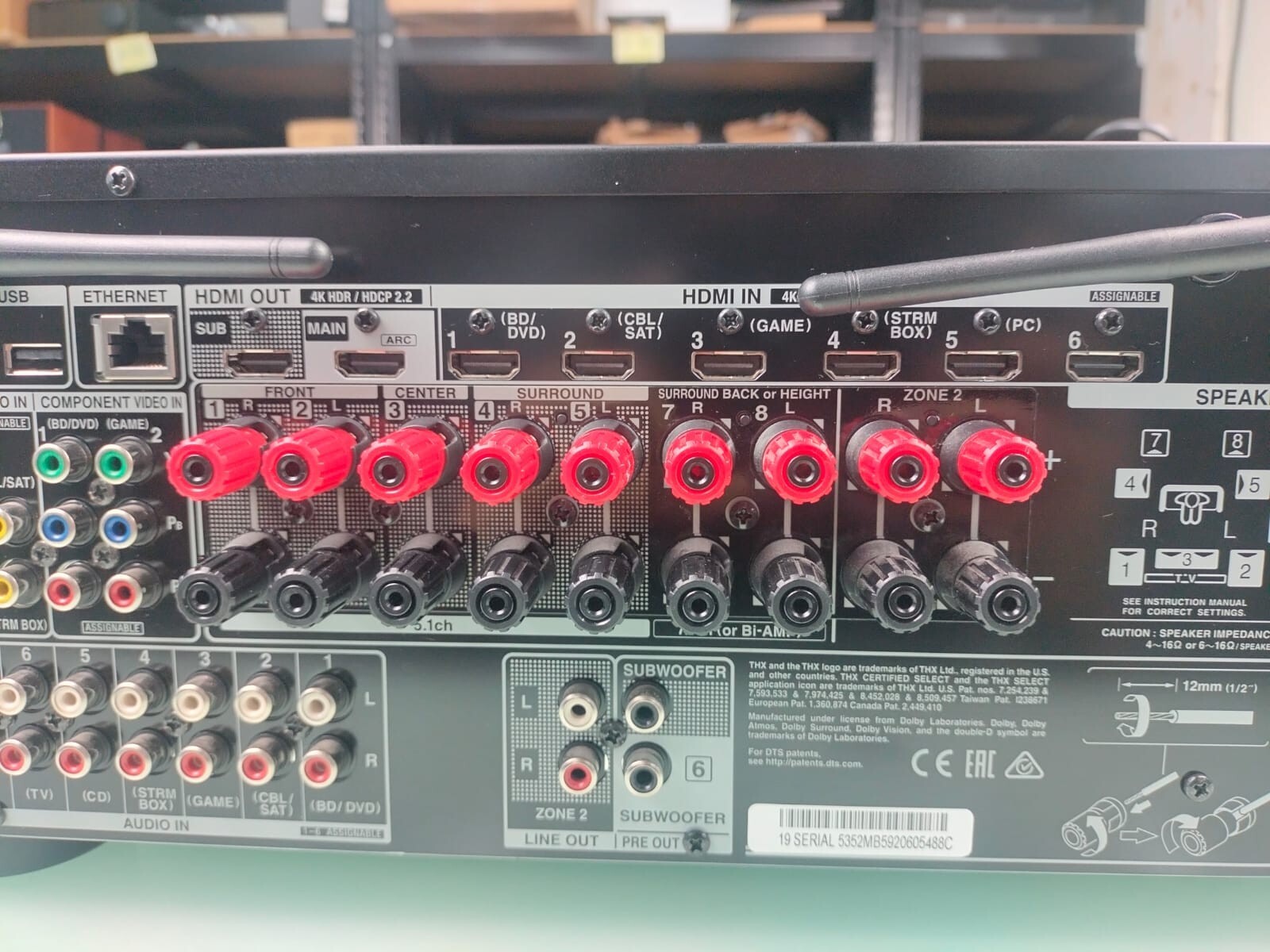 ONKYO TX-NR686 AV RECEIVER Dolby Atmos 4K 165w 7.2 DTS X