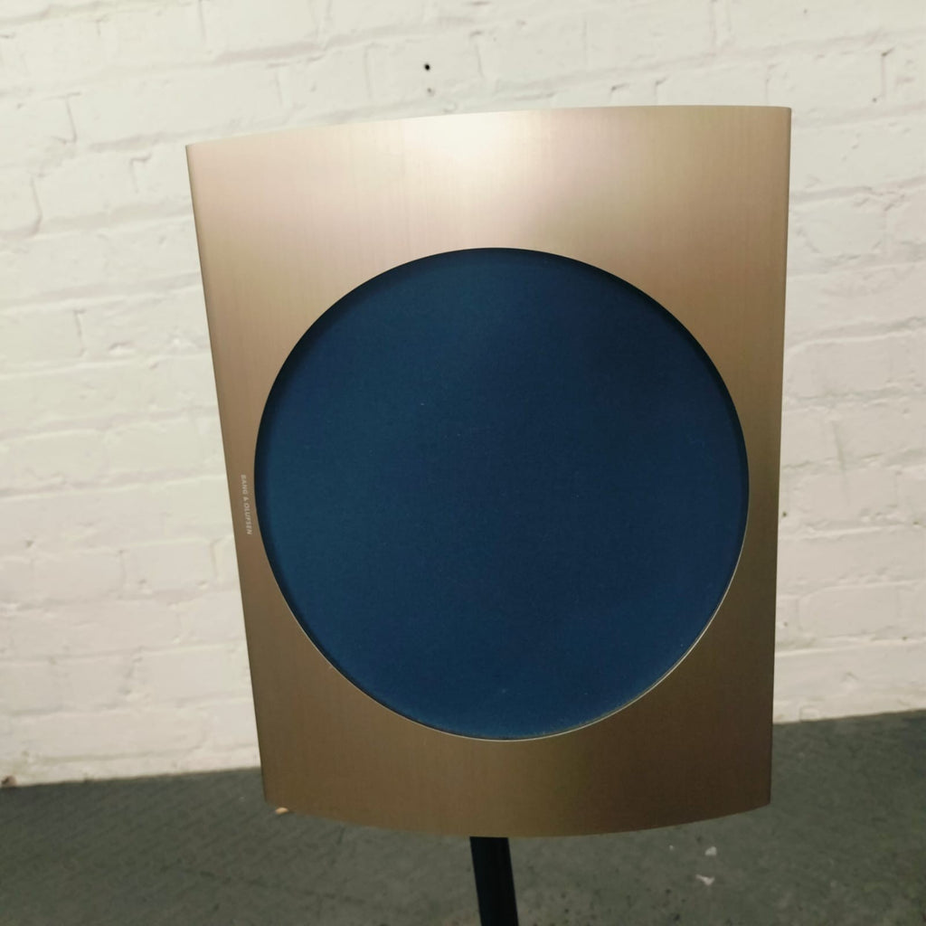 BANG & OLUFSEN BEOLAB 17 BRASS TONE WITH STANDS B&O SPEAKERS