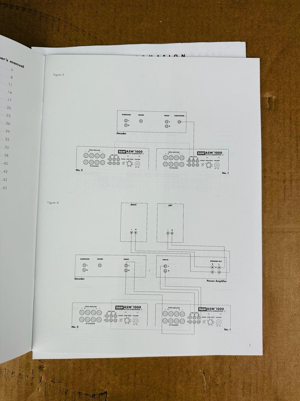 Bowers & Wilkins B&W CDM NT Series & ASW 1000 Owner's Manual