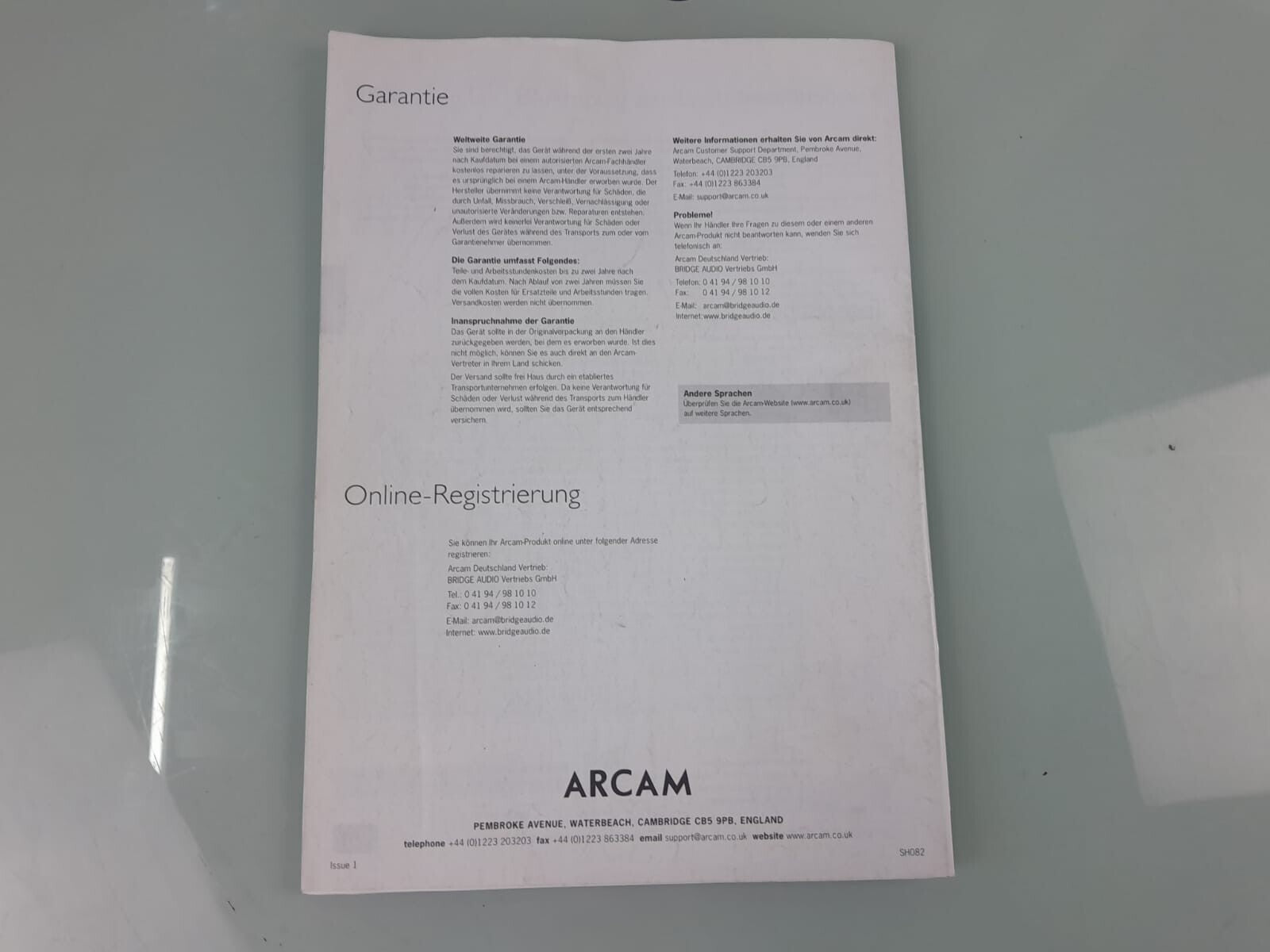 ARCAM A85 P85 AND P85/3 AMPLIFIER HANDBOOK / MANUAL