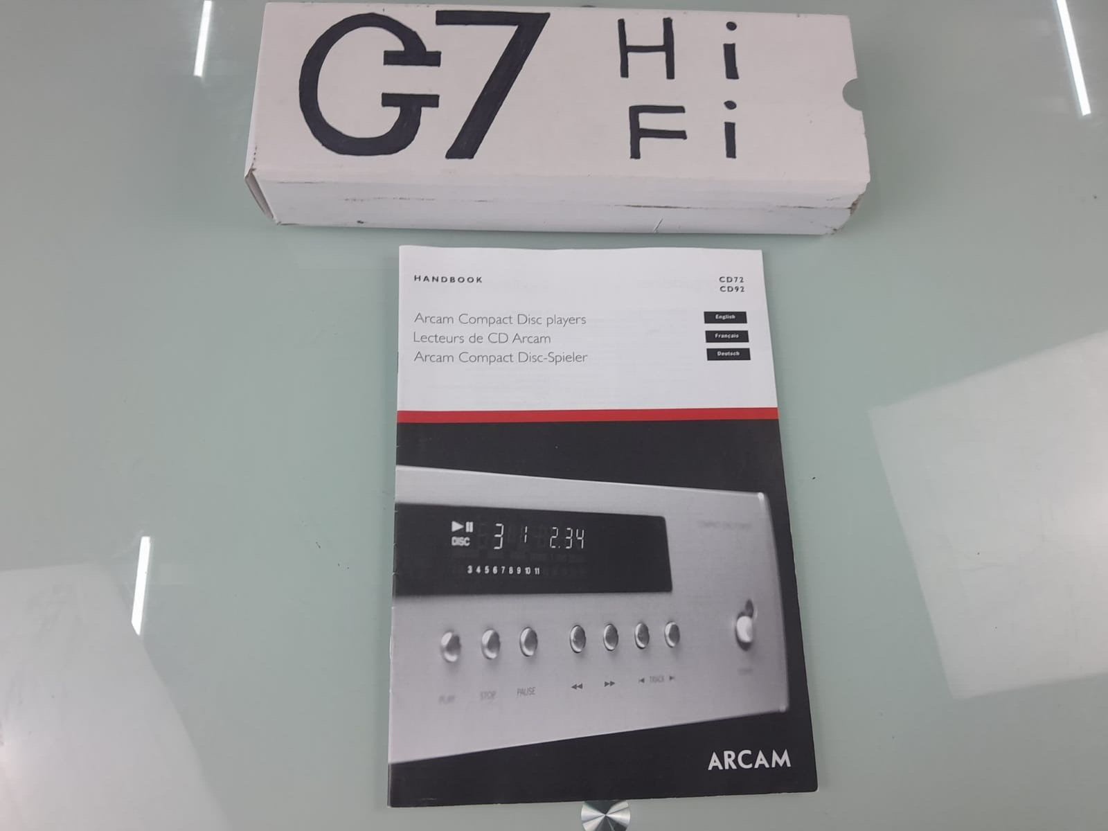 ARCAM CD72 CD92 CD PLAYER MANUAL / HANDBOOK