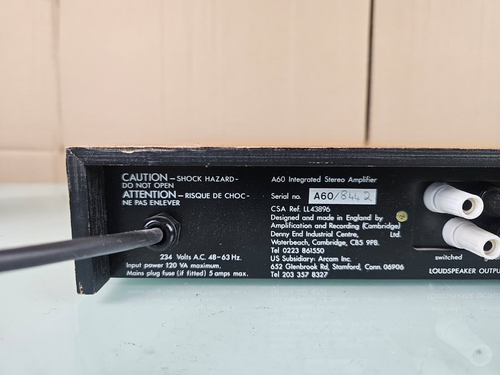 A&R CAMBRIDGE A60 ARCAM STEREO INTEGRATED AMPLIFIER