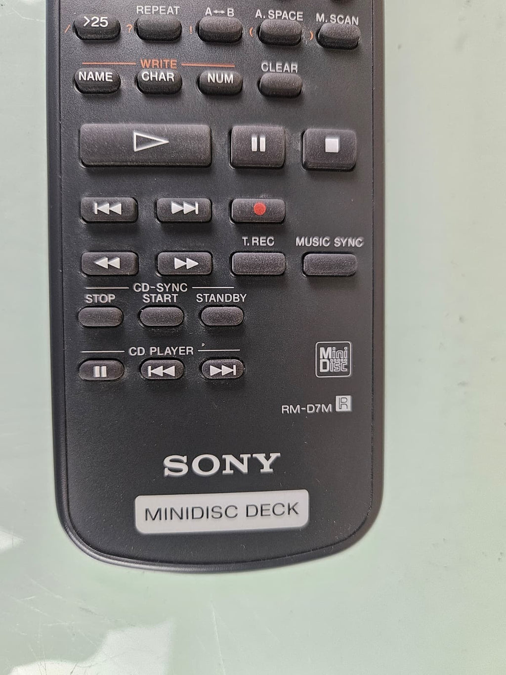 SONY RM D7M REMOTE CONTROL FOR MINIDISC DECK