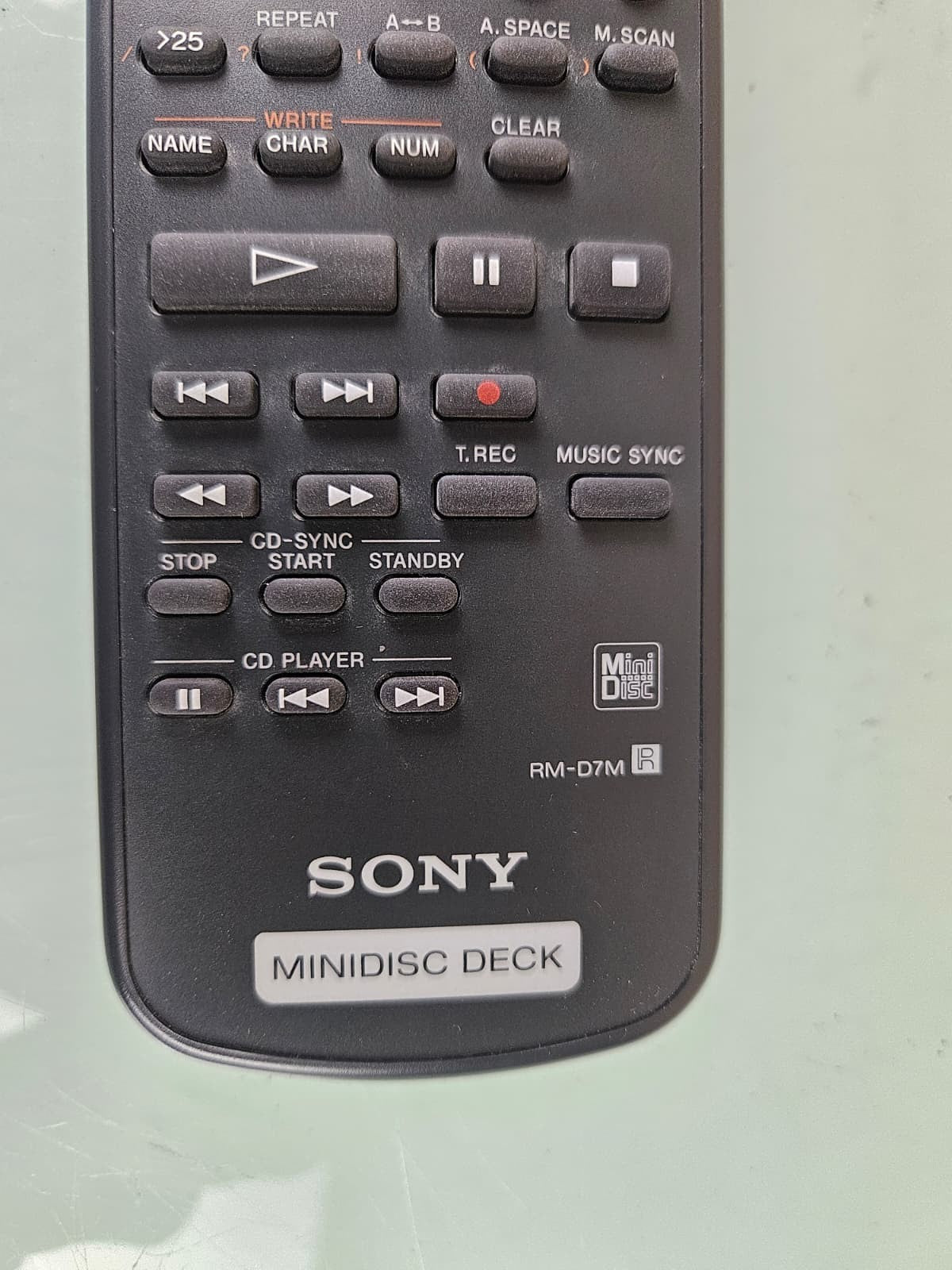 SONY RM D7M REMOTE CONTROL FOR MINIDISC DECK