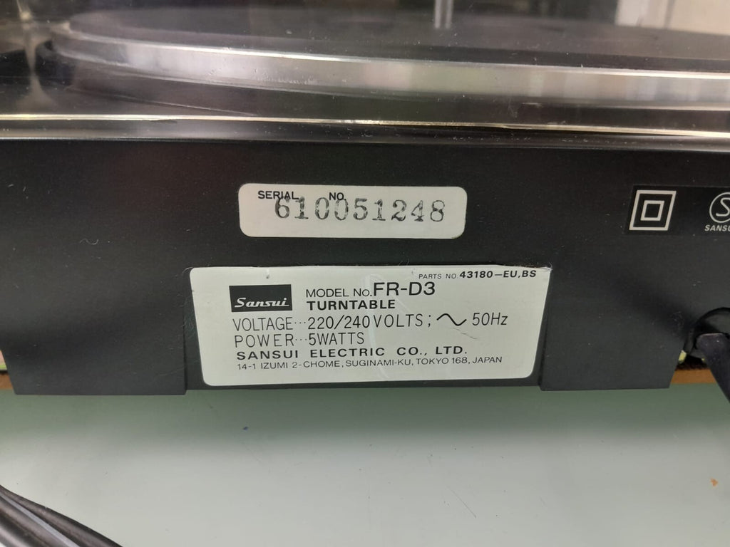 SANSUI FR D3 TURNTABLE