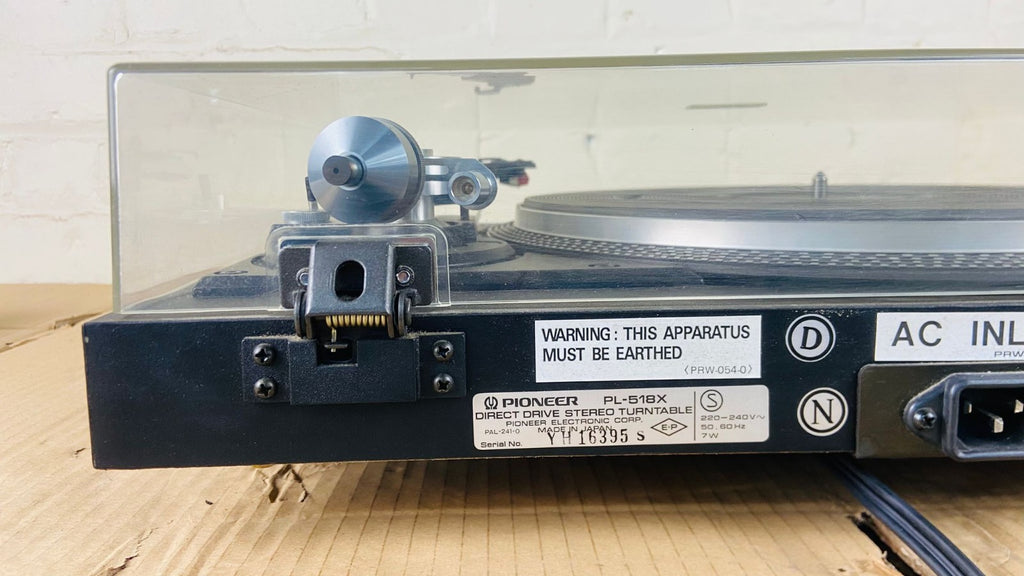PIONEER PL 518X DIRECT DRIVE STEREO TURNTABLE WITH PIONEER ELEKTRA CARTRIDGE