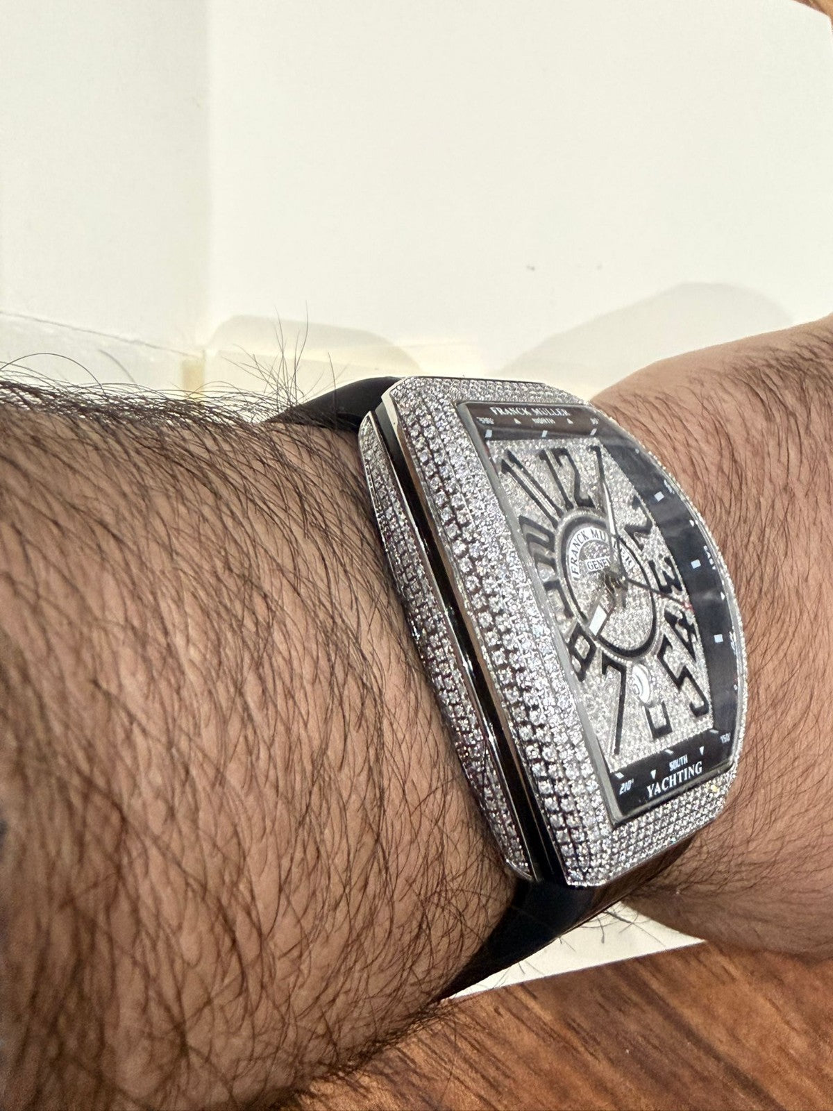 FRANCK MULLER VANGUARD DIAMOND ICED MASTER COMPLICATIONS V 45 SC DT YACHTING