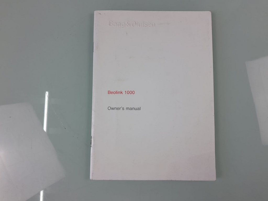 BANG & OLUFSEN B&O BEOLINK 1000 REMOTE CONTROL OWNER'S MANUAL