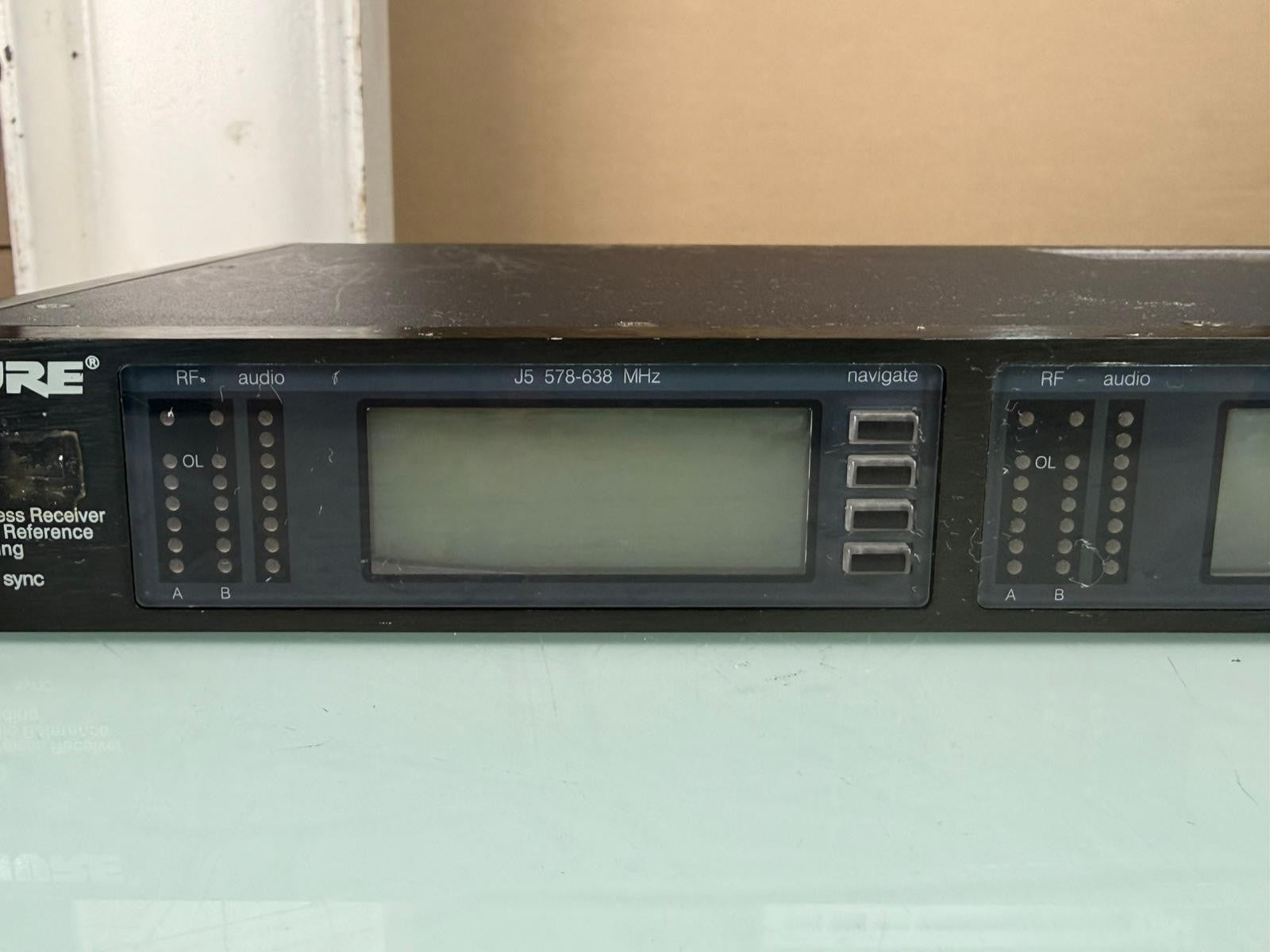 Shure UR4D J5E Dual Channel Wireless Receiver 578-638 MHz #002