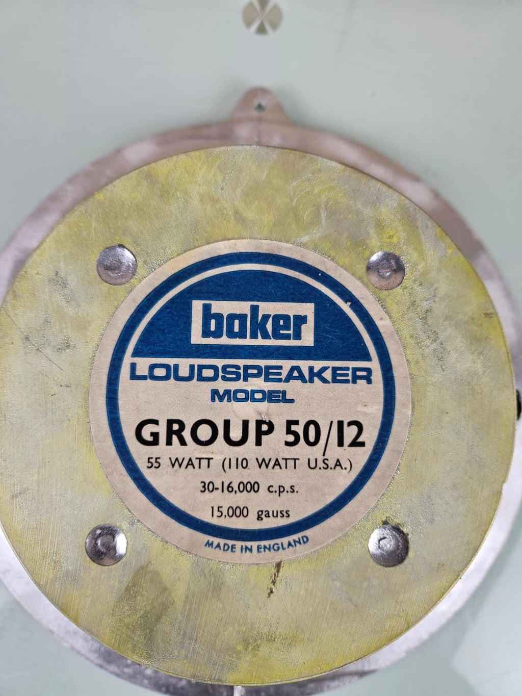 BAKER GROUP 50/12 LOUDSPEAKER #002