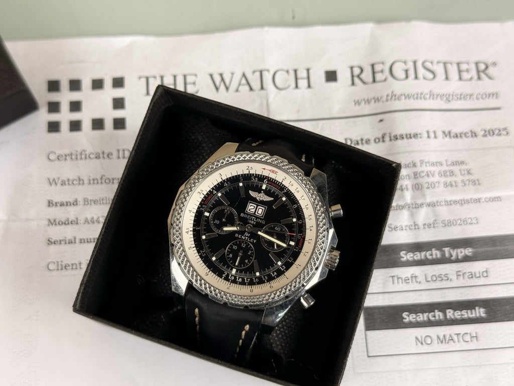 Breitling for Bentley 6.75 Watch - A44362 chronograph automatic mens leather