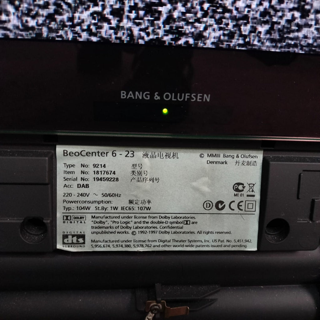 BANG & OLUFSEN B&O BEOCENTER 6 23 INCH TV