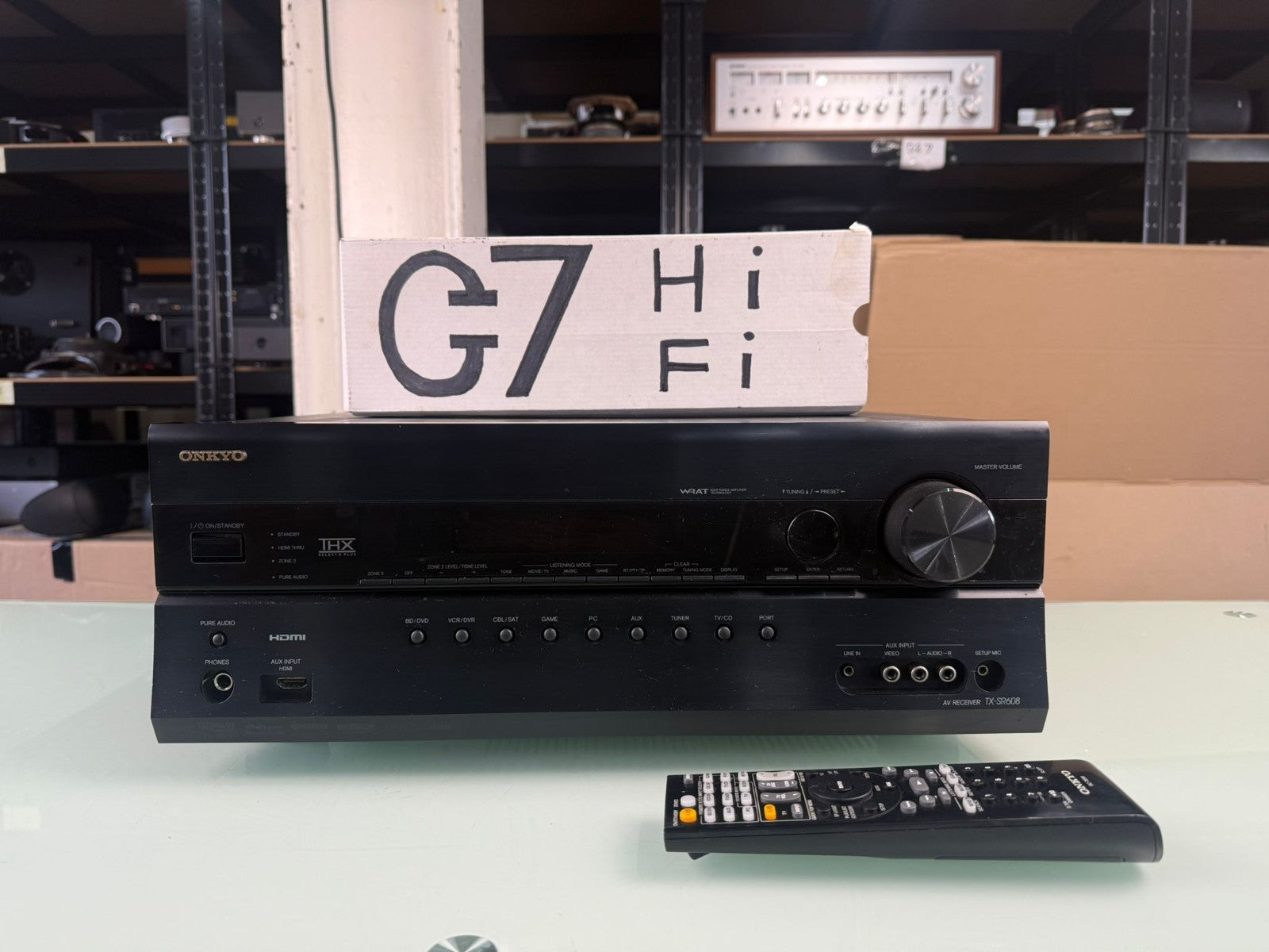 ONKYO TX SR608 AV RECEIVER WITH REMOTE