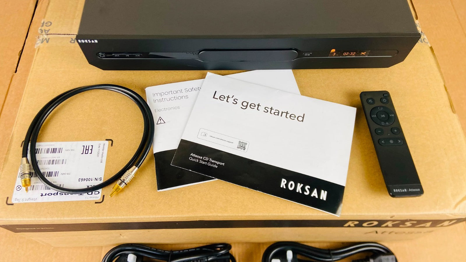 ROKSAN ATTESSA CD TRANSPORT WITH REMOTE CONTROL