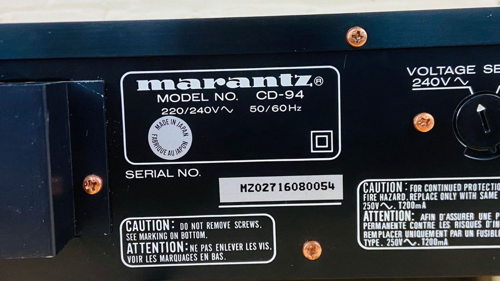 MARANTZ CD 94 CD PLAYER WITH REMOTE