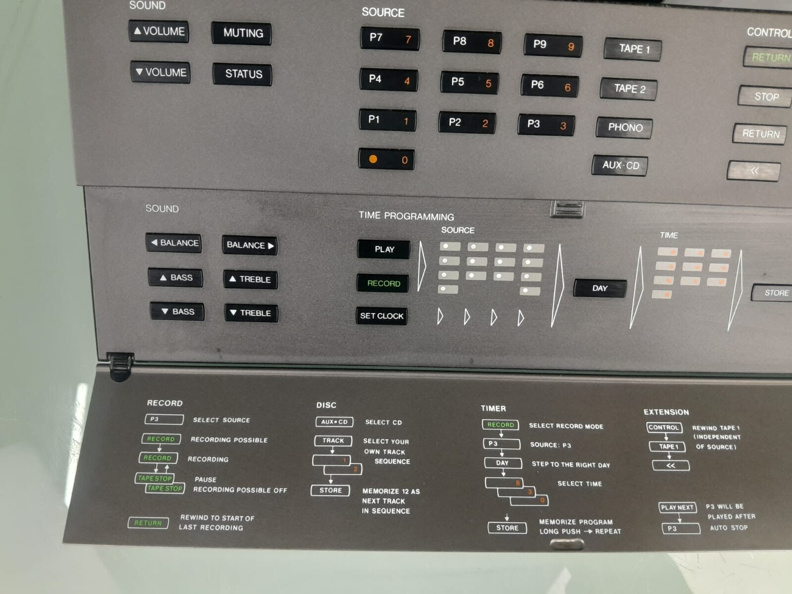 BANG & OLUFSEN B&O 5000 MASTER CONTROL PANEL