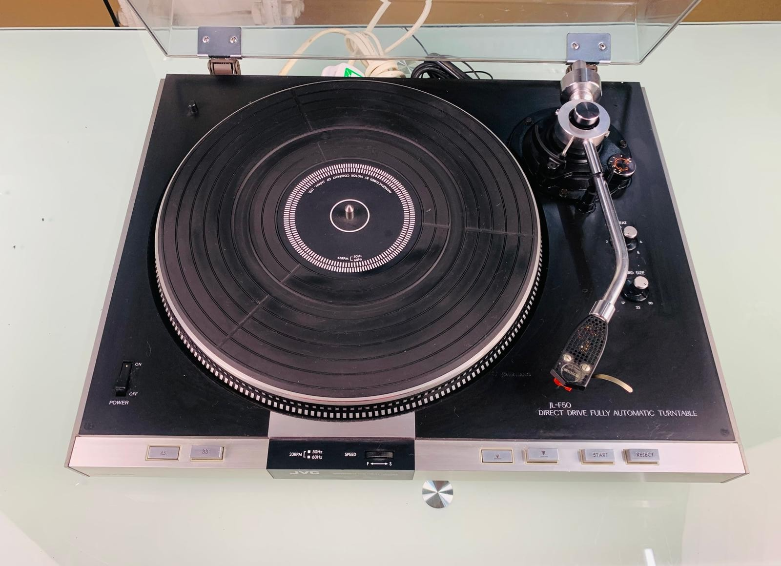 JVC JL F50 TURNTABLE WITH SHURE M75EJ TYPE 2 CARTRIDGE