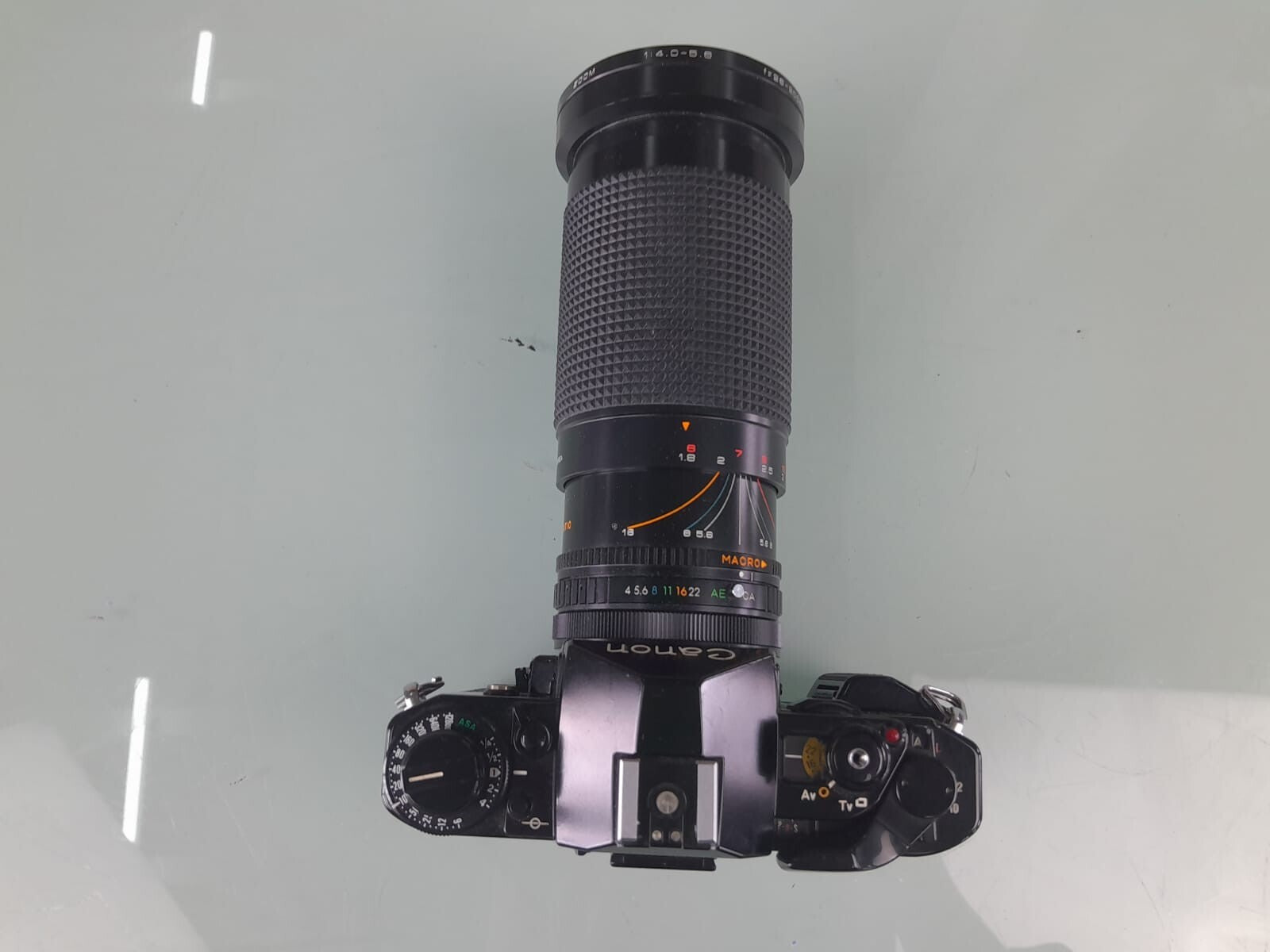 CANON A 1 SLR CAMERA WITH SIRIUS F=28-200MM 1:4.0-5.6 LENS