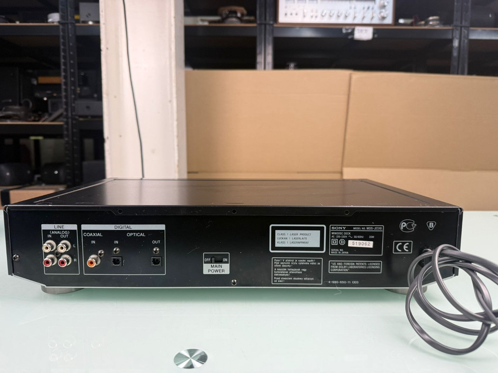 SONY MDS JE510 MINIDISC DECK WITH REMOTE