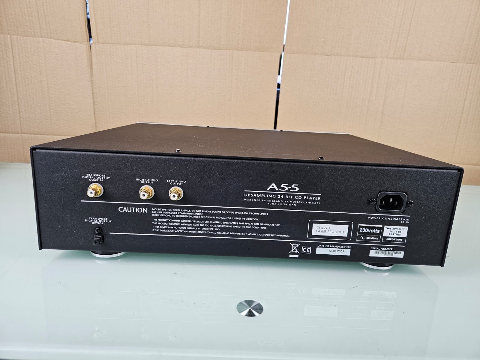 MUSICAL FIDELITY A5.5 UPSAMPLING 24 BIT CD PLAYER WITH REMOTE