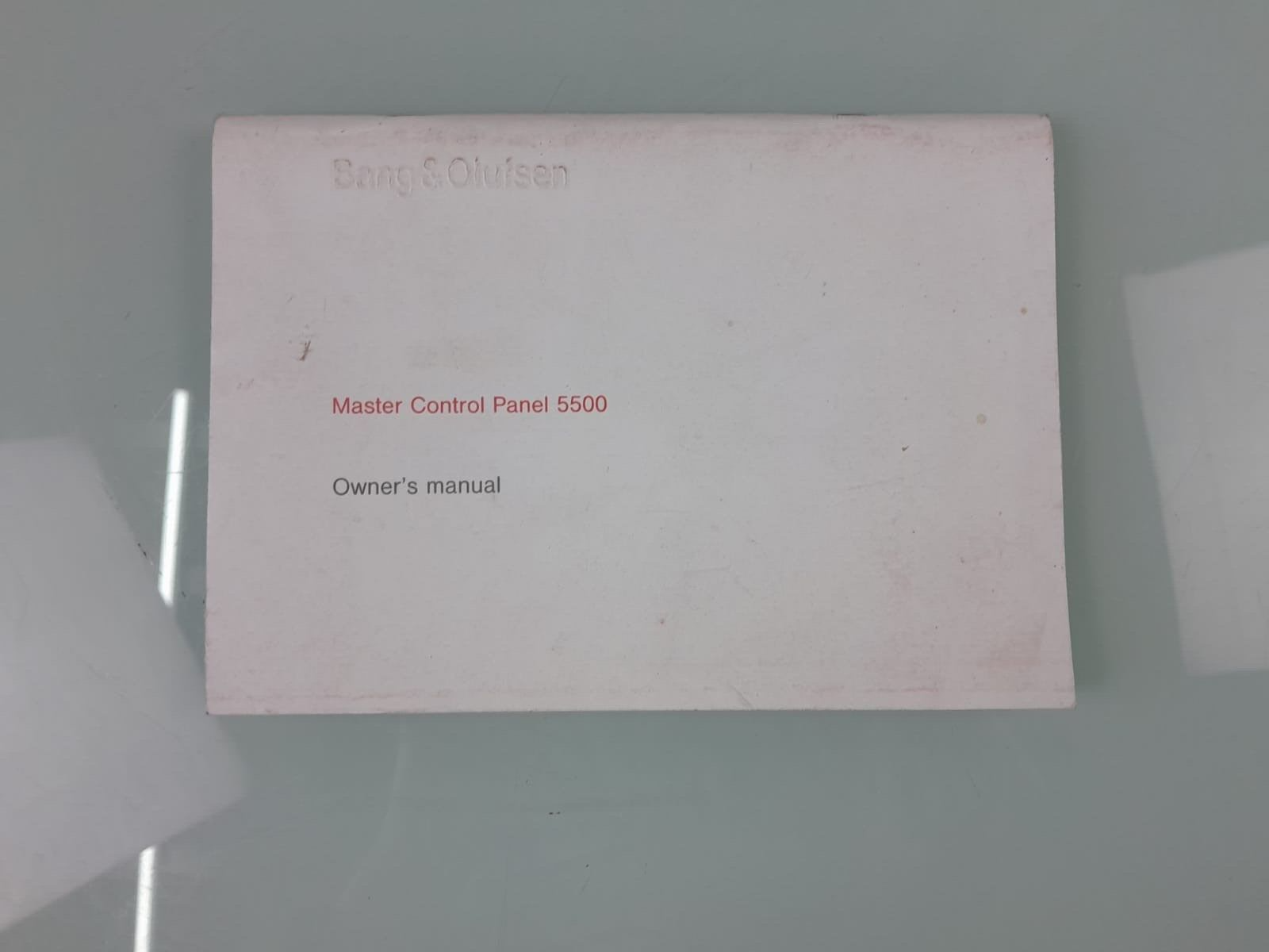 BANG & OLUFSEN B&O MASTER CONTROL PANEL 5500 OWNER'S MANUAL