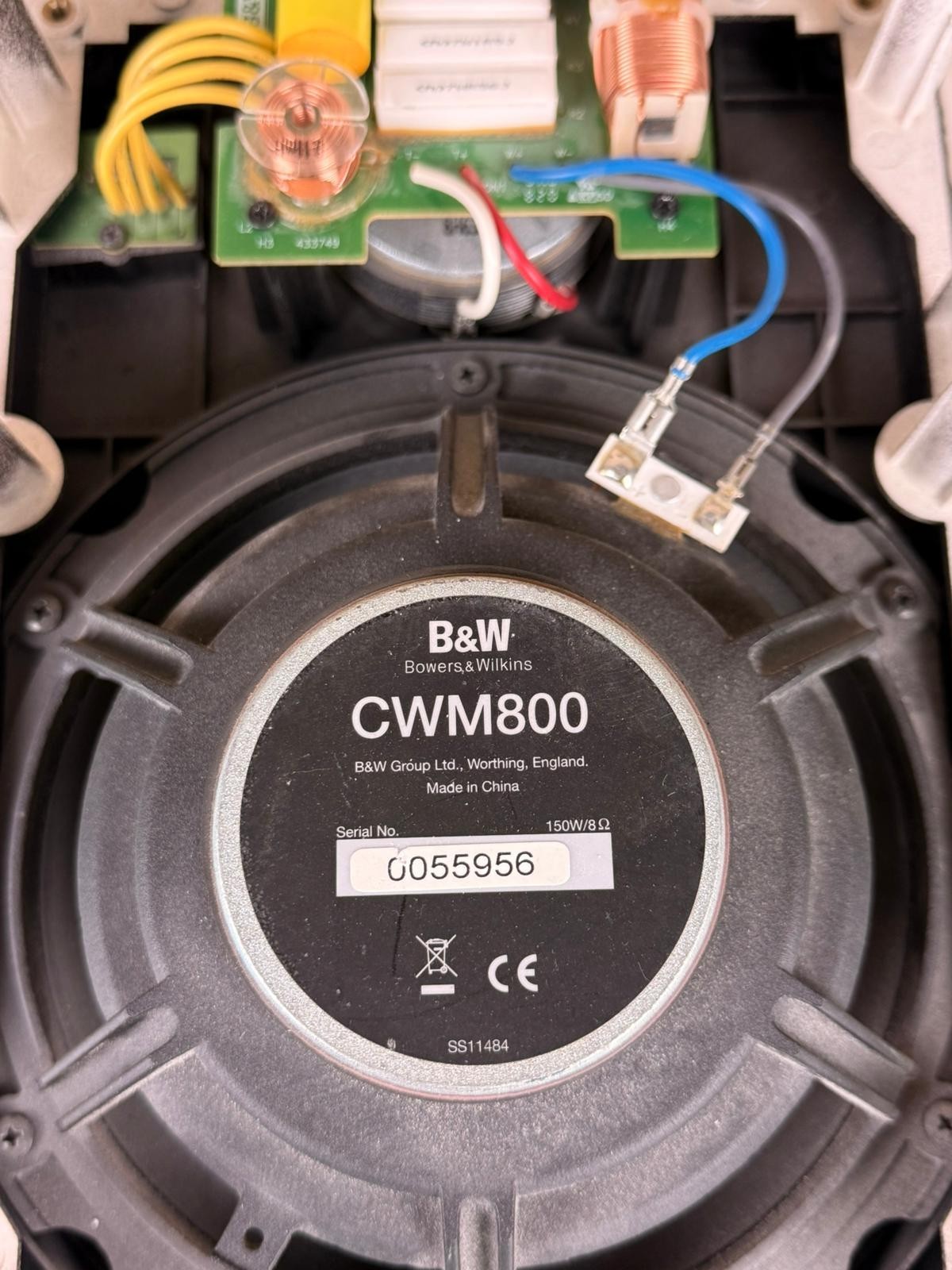 BOWERS & WILKINS B&W CWM800 IN-WALL SPEAKER #002