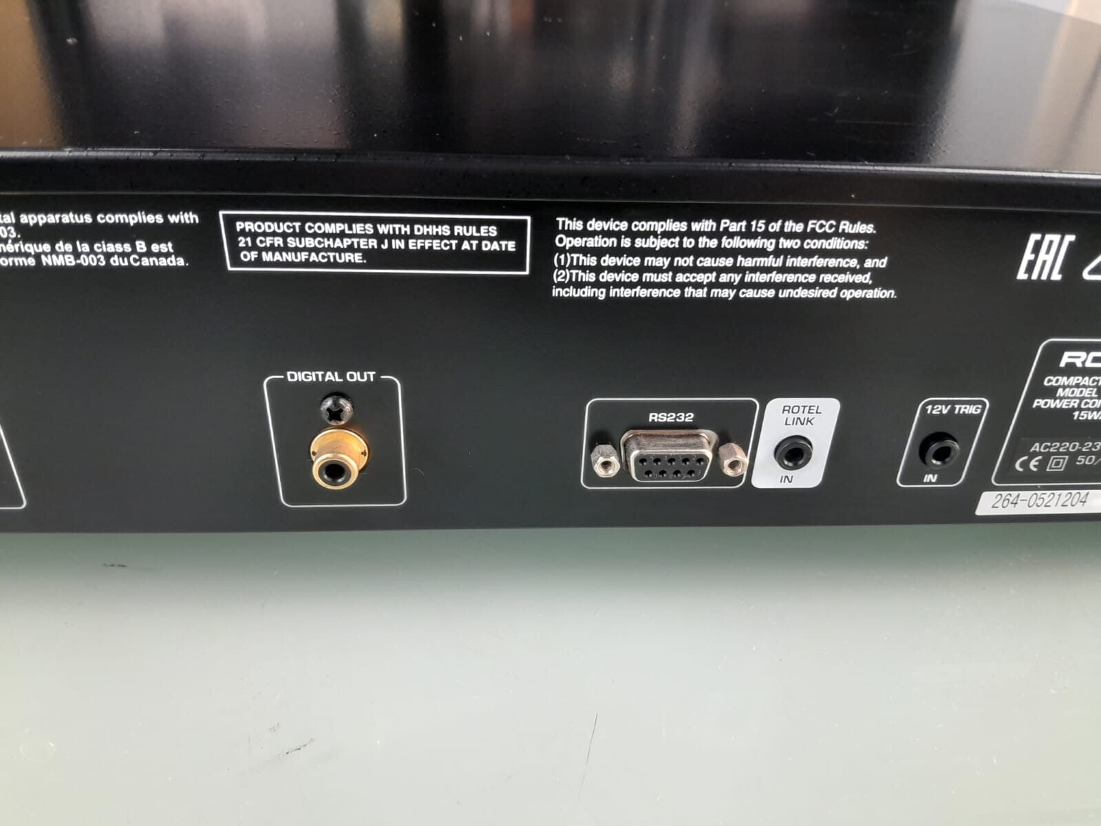 ROTEL CD11 TRIBUTE CD PLAYER