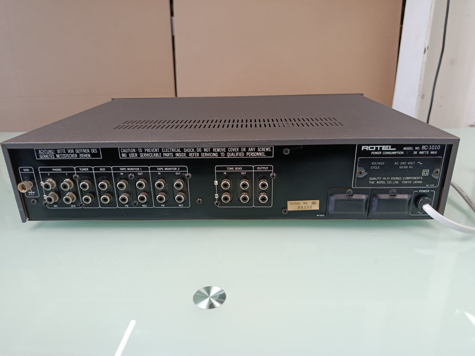 ROTEL RC 1010 STEREO STRAIGHT-LINE CONTROL AMPLIFIER