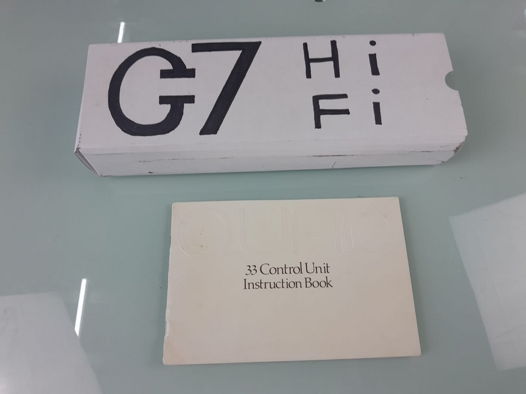 QUAD 33 CONTROL UNIT INSTRUCTION BOOK / MANUAL